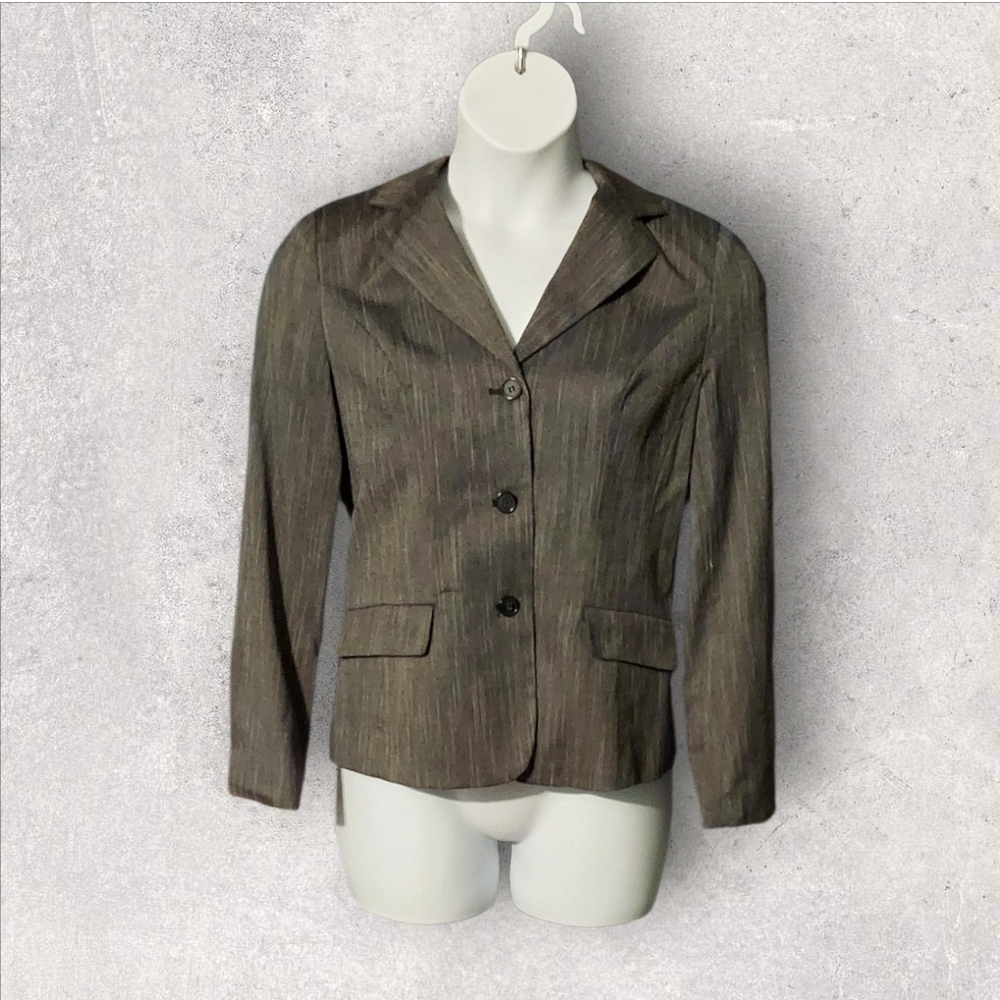 NWT Zoe D Black & White Three Button Career Blazer ~sz 8